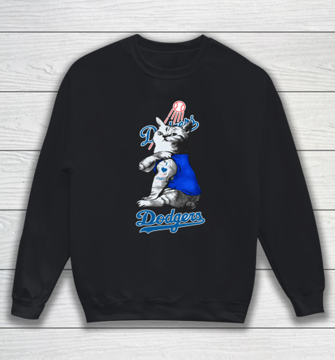 MLB Baseball My Cat Loves Los Angeles Dodgers Sweatshirt