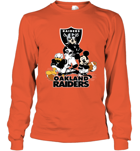 NFL Oakland Raiders Mickey Mouse Donald Duck Goofy Football Shirt T Shirt