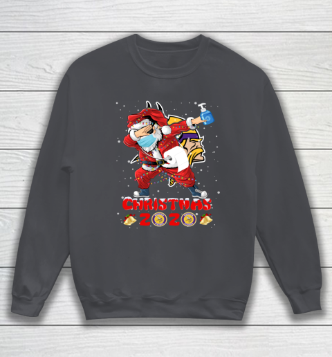 Minnesota Vikings Funny Santa Claus Dabbing Christmas 2020 NFL Sweatshirt 4
