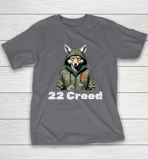 Coyote in Hood 22 Creed Graphic Hunting Youth T-Shirt 5