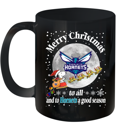 Charlotte Hornets Merry Christmas To All And To Hornets A Good Season NBA Basketball Sports Ceramic Mug 11oz