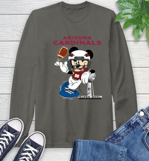 NFL Arizona Cardinals Mickey Mouse Disney Super Bowl Football T Shirt Long Sleeve T-Shirt 8