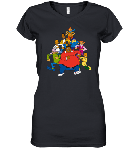 Fat Albert And The Cosby Kids Women's V-Neck T-Shirt