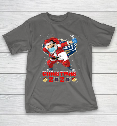 New Orleans Pelicans Funny Santa Claus Dabbing Christmas 2020 NBA T-Shirt 8