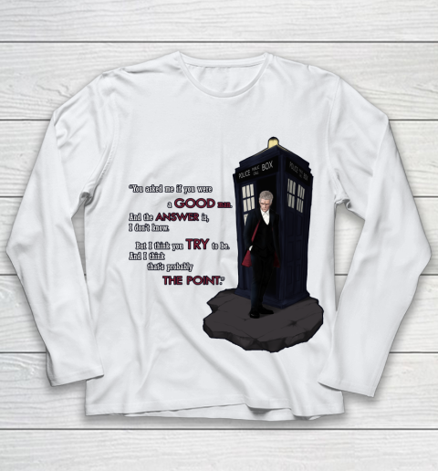 Doctor Who  12th Doctor  Am I a Good Man Youth Long Sleeve