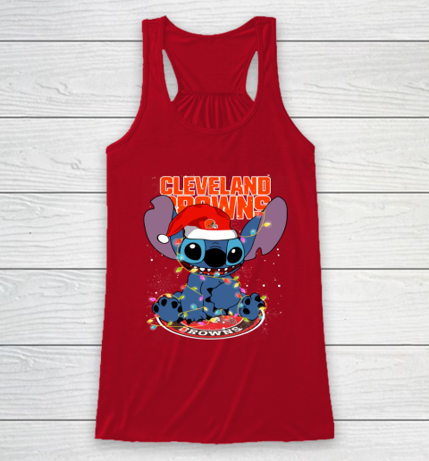 Cleveland Browns NFL Football noel stitch Christmas Racerback Tank 4