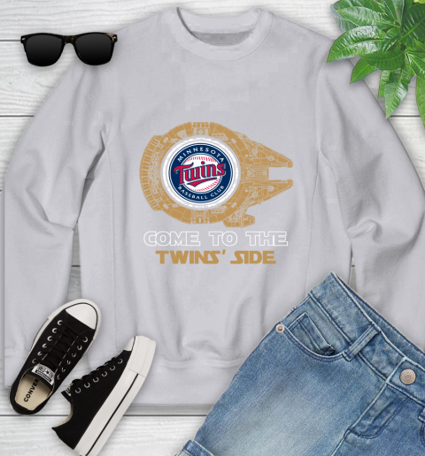 MLB Come To The Minnesota Twins Side Star Wars Baseball Sports Youth Sweatshirt 3
