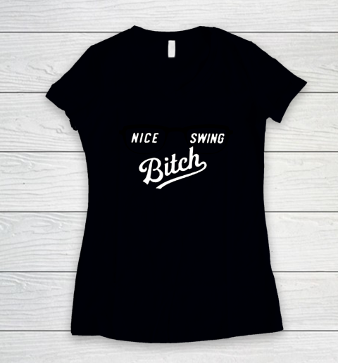 Nice Swing Bitch 2020 Women's V-Neck T-Shirt