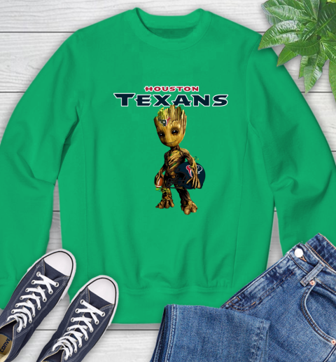 Houston Texans NFL Football Groot Marvel Guardians Of The Galaxy Sweatshirt 6
