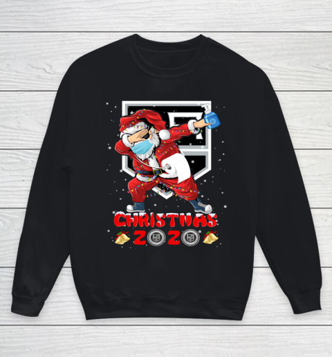 Los Angeles Kings Funny Santa Claus Dabbing Christmas 2020 NHL Youth Sweatshirt