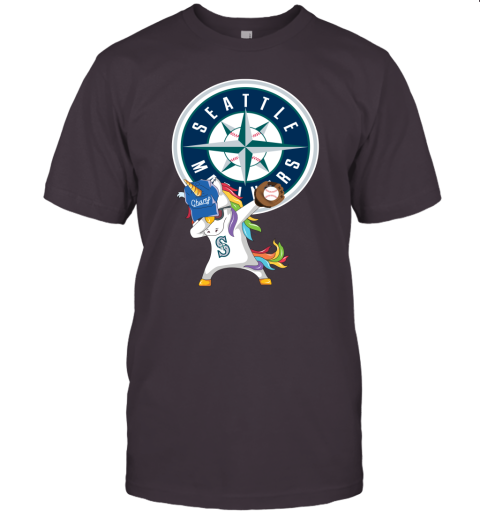 Hip Hop Dabbing Unicorn Flippin Love Seattle Mariners Unisex Jersey Tee