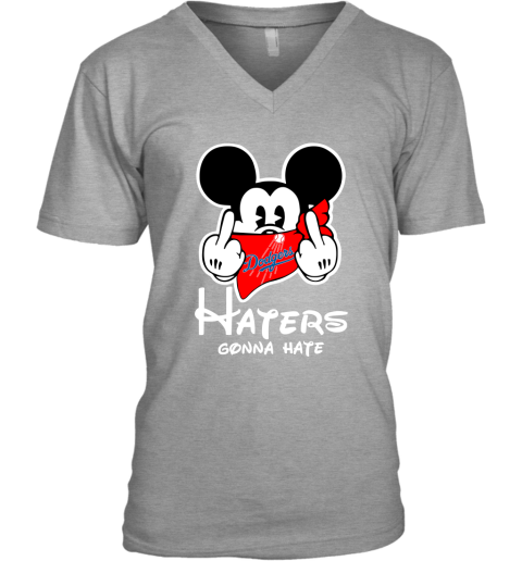 MLB Los Angeles Dodgers Haters Gonna Hate Mickey Mouse Disney Baseball Shirt