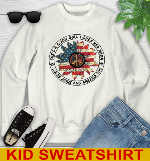 America sunflower she's a good girl loves her mama shirt 97