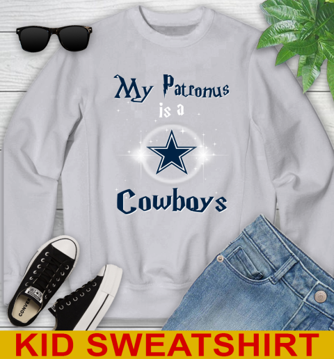 NFL Football Harry Potter My Patronus Is A Dallas Cowboys Youth Sweatshirt 3