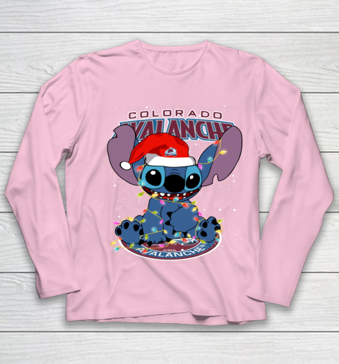 Colorado Avalanche NHL Hockey noel stitch Christmas Youth Long Sleeve 6