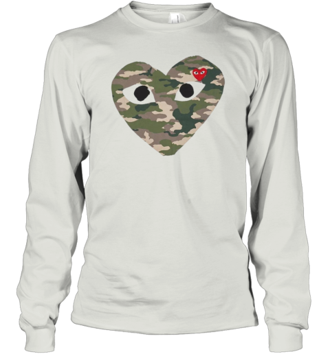 Tシャツ・カットソー COMME DES GARCONS Big heart camouflage cotton-jersey T-shirt COMME DES GARCONS CDG PLAY CAMO HEART TEE AZ-T242-051-1 | eBay