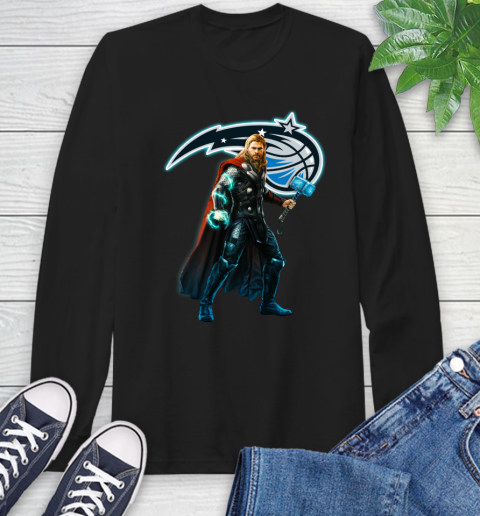 NBA Thor Avengers Endgame Basketball Orlando Magic Long Sleeve T-Shirt 2