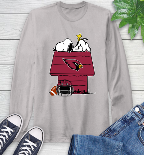 Arizona Cardinals NFL Football Snoopy Woodstock The Peanuts Movie Long Sleeve T-Shirt Ash Arizona Cardinals NFL Football Snoopy Woodstock The Peanuts Movie Long Sleeve T-Shirt 12