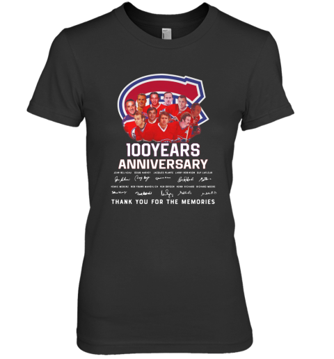 100 Years Anniversary Montreal Canadiens Thank You For The Memories Premium Women's T-Shirt