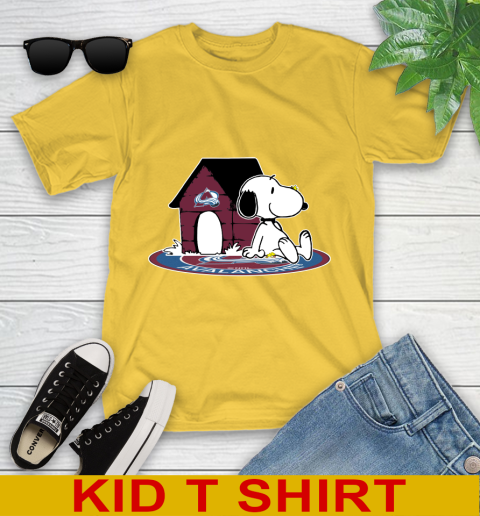 NHL Hockey Colorado Avalanche Snoopy The Peanuts Movie Shirt Youth T-Shirt 8