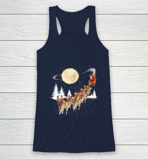 Golden Retriever Reindeer Christmas Racerback Tank 8
