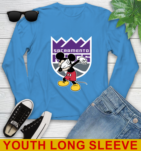 Sacramento Kings NBA Basketball Dabbing Mickey Disney Sports Youth Long Sleeve 8