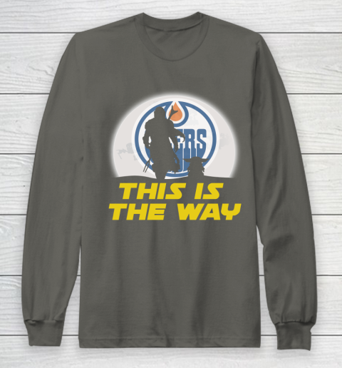 Edmonton Oilers NHL Ice Hockey Star Wars Yoda And Mandalorian This Is The Way Long Sleeve T-Shirt 5
