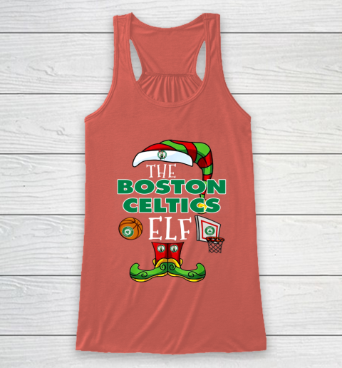Boston Celtics Christmas ELF Funny NBA Racerback Tank 3