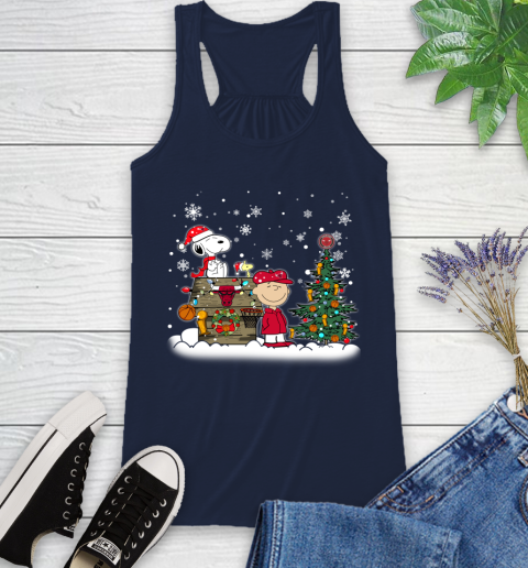 Chicago Bulls NBA Basketball Christmas The Peanuts Movie Snoopy Championship Racerback Tank 10