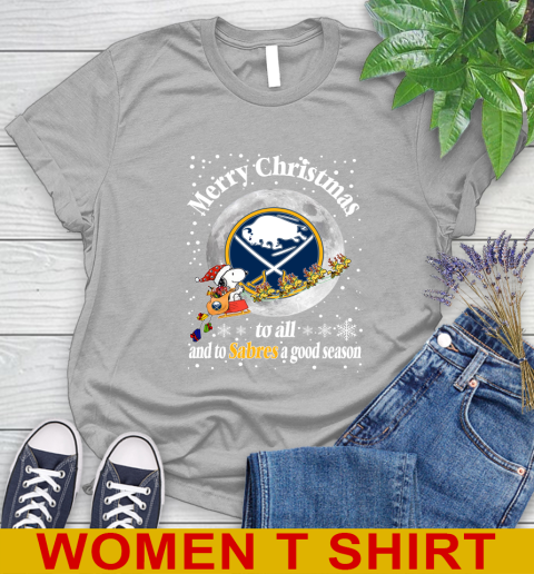 Buffalo Sabres Merry Christmas To All And To Sabres A Good Season NHL Hockey Sports Women's T-Shirt 5