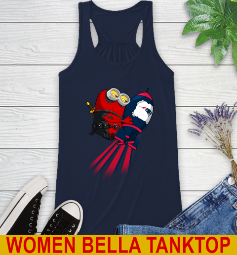 NFL Football New England Patriots Deadpool Minion Marvel Shirt Racerback Tank 9