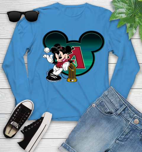 MLB Arizona Diamondbacks The Commissioner's Trophy Mickey Mouse Disney Youth Long Sleeve 7