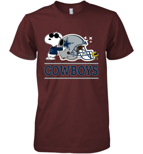 The Dallas Cowboys Joe Cool And Woodstock Snoopy Mashup Premium Men's T-Shirt
