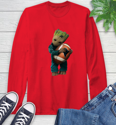 NFL Groot Guardians Of The Galaxy Football Sports Carolina Panthers Long Sleeve T-Shirt 10