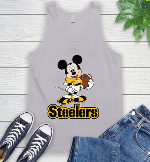 NFL Football Pittsburgh Steelers Cheerful Mickey Mouse Shirt Tank Top 4