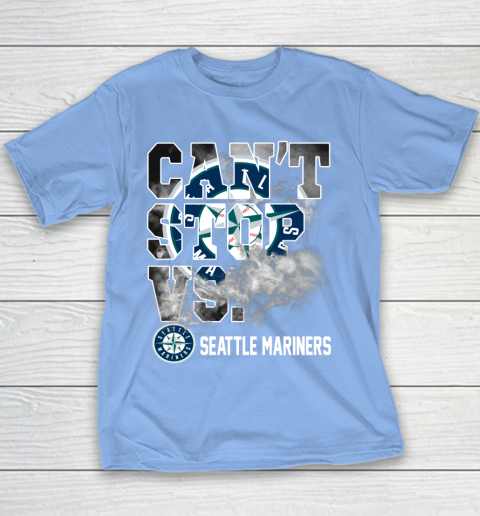 MLB Seattle Mariners Baseball Can't Stop Vs Mariners Youth T-Shirt 8