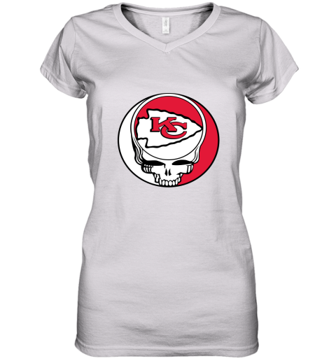 NFL Team Kansas City Chiefs x Grateful Dead logo band shirt