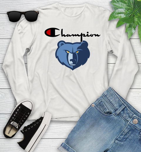 NBA Basketball Memphis Grizzlies Champion Shirt Youth Long Sleeve 11 NBA Basketball Memphis Grizzlies Champion Shirt Youth Long Sleeve - Image 11