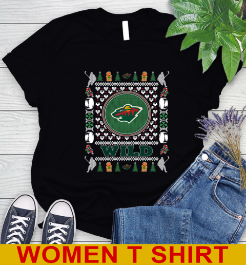Minnesota Wild Merry Christmas NHL Hockey Loyal Fan Women's T-Shirt