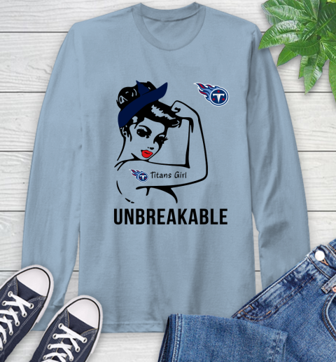 NFL Tennessee Titans Girl Unbreakable Football Sports Long Sleeve T-Shirt 6