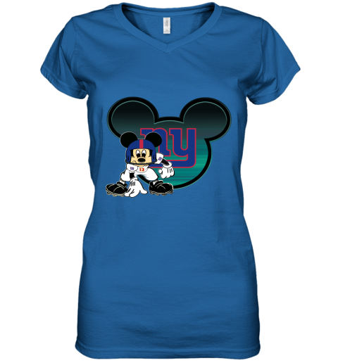 NFL New York Giants Mickey Mouse Disney Football T Shirt rrY8GZoJq7Q women v neck t shirt 39 95 151514 front royal