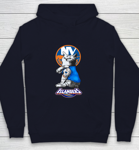 NHL My Cat Loves New York Islanders Hockey Youth Hoodie 2