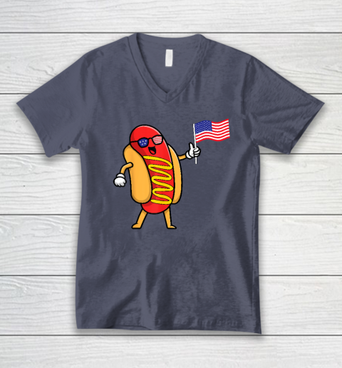 4th of July Hot Dog Hotdog 4th of July V-Neck T-Shirt 6