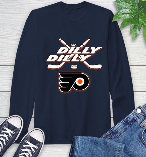 NHL Philadelphia Flyers Dilly Dilly Hockey Sports Long Sleeve T-Shirt 4