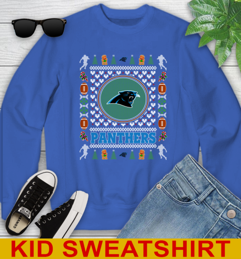 Carolina Panthers Merry Christmas NFL Football Loyal Fan Youth Sweatshirt 6