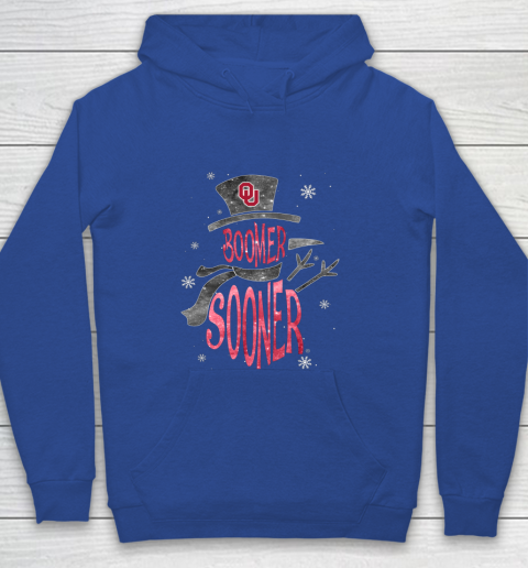 Oklahoma Sooners Christmas Snowman Youth Hoodie 6