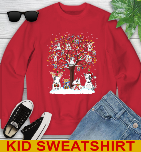 Bull terrier dog pet lover light christmas tree shirt 115