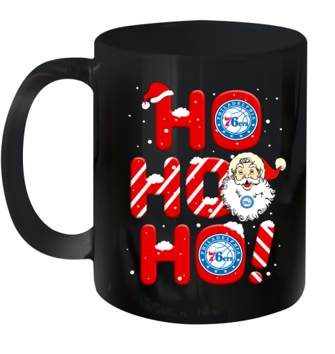 Philadelphia 76ers NBA Basketball Ho Ho Ho Santa Claus Merry Christmas Shirt Ceramic Mug 11oz