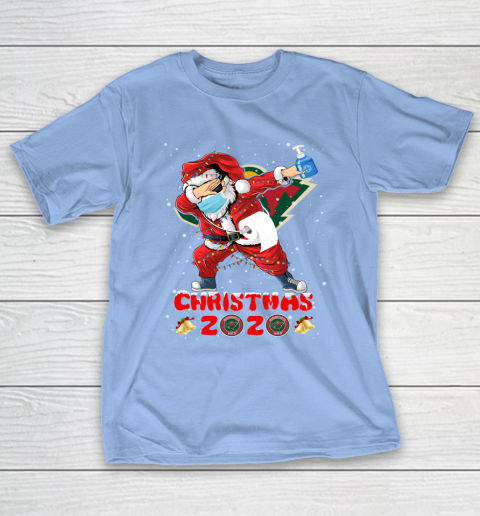 Minnesota Wild Funny Santa Claus Dabbing Christmas 2020 NHL T-Shirt 10
