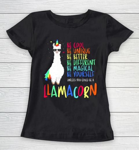 Funny Llamacorn Funny Cute Llama Unicorn Women's T-Shirt
